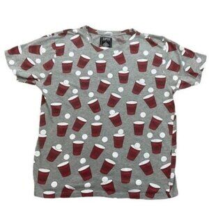 SUPER Massive Beer Pong Gray XL T-Shirt Tee